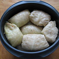 Gołąbki z ziemniaków z kaszą jęczmienną