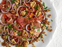 Fot. olusia23, Sałatka z kaszy gryczanej z dressingiem miodowo-pomarańczowym