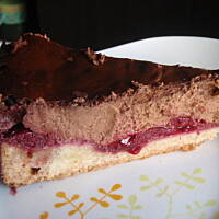 Sernik czekoladowy z masą wisniową