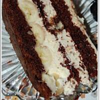 Czekoladowy torcik bananowo-chałwowy