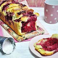 Odrywany chlebek malinowo-kokosowy