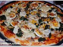 Fot. Olciaa, pizza ze szpinakiem i jajkiem