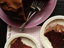 Fot. Babeczka_piecze, Czekoladowo malinowe ciasto zebra