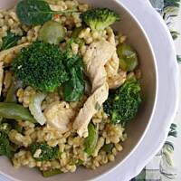 Pęczetto z zielonymi warzywami