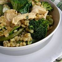 Pęczetto z zielonymi warzywami