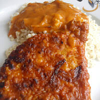 Schabowy w sosie pomidorowo - musztardowym