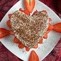 Czekoladowe pancakes - mini torcik od serca