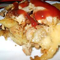 Zapiekanka z mięsem pod pierzynką