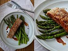 Fot. kasia_sach, Łosoś w sezamie z grillowanymi szparagami