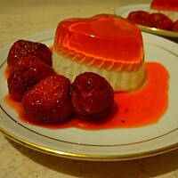 Panna Cotta jogurtowa (LIGHT)  z truskawkami