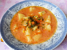 Fot. Mama - Różyczki, Zupa kartoflanka z pomidorami bardzo szybka i smaczna