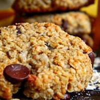 Owsiane ciasteczka bananowe z czekoladą