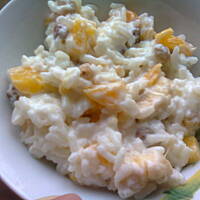 Słodka sałatka owocowa z ryżem