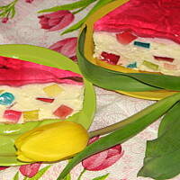 Kolorowy sernik na zimno