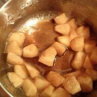 jabłko na ciepło z lodami