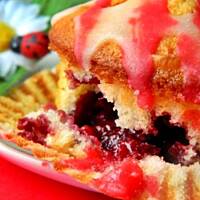 Muffiny cytrynowe z dżemem malinowym