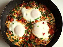 Fot. Barb82, Szakszuka z pieczarkami i chili