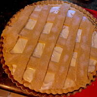 Tarta z obłoczkiem i brzoskwiniami