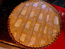 Fot. KarmelowaOna, Tarta z obłoczkiem i brzoskwiniami