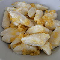 Kopytka serowe na słodko