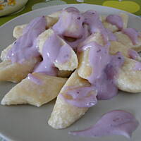 Kopytka serowe na słodko