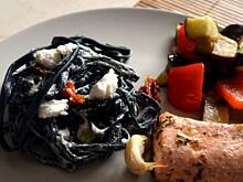 Fot. sebek, Linguine Nere z ricottą i serem Canzona