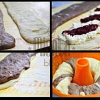 Babka drożdżowa z twarożkiem i malinami