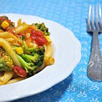 Makaron z warzywami