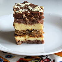 Apetyczne ciasto czekoladowo-orzechowe