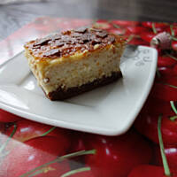 Sernik na mleku skondensowanym i spodzie z brownie