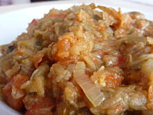 Fot. jacqueline, pasta z bakłażana, cebuli i pomidorów