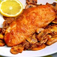 Pierś cytrynowa z pieczarkami