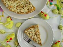 Fot. olusia23, Sernik z białą czekoladą, kajmakiem i prażonymi migdałami