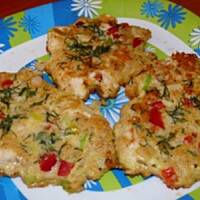 Placuszki z kurczakiem i płatkami owsianymi