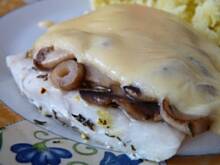 Fot. Anna Z, Ryba zapiekana z serem i pieczarkami