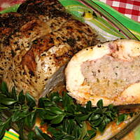 Kurczak faszerowany pieczarkami