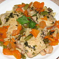 Podudzia z kurczaka w warzywach