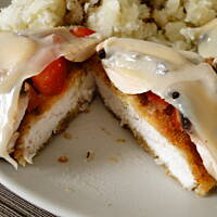 Kotlet zapiekany pod serem