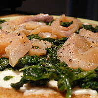 Różowo- zielony omlet