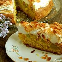 Babcine ciasto rabarbarowe z bezą