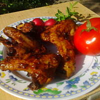 Skrzydełka w miodzie na grilla