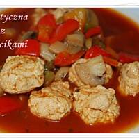 Dietetyczna zupa z pulpecikami drobiowymi