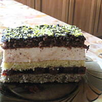 Placek z kompotem z wiśni