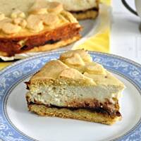 Sernik bananowy z czekoladą