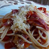 Spaghetti z chorizo
