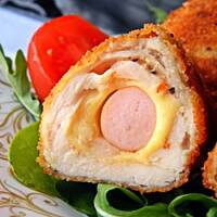 Roladki drobiowe z parówką