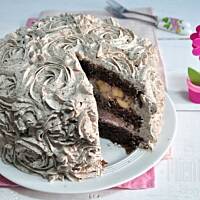 Tort wiśniowo-bananowy