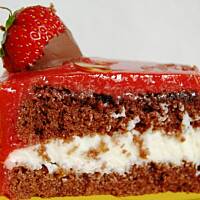 Torcik truskawkowo-cytrynowy a'la Stokrotka