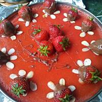 Torcik truskawkowo-cytrynowy a'la Stokrotka