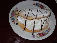 Fot. OwocowaSałateczka, Omleciki biszkoptowe  z piekarnika z kremem bezowym